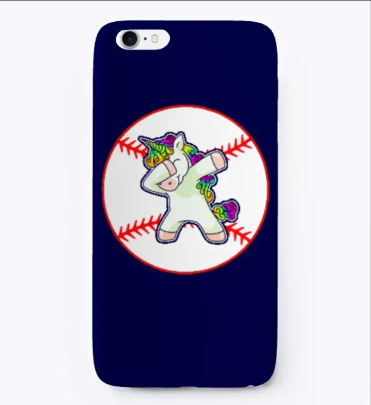 Unicorn Dabbing Baseball iPhone Case